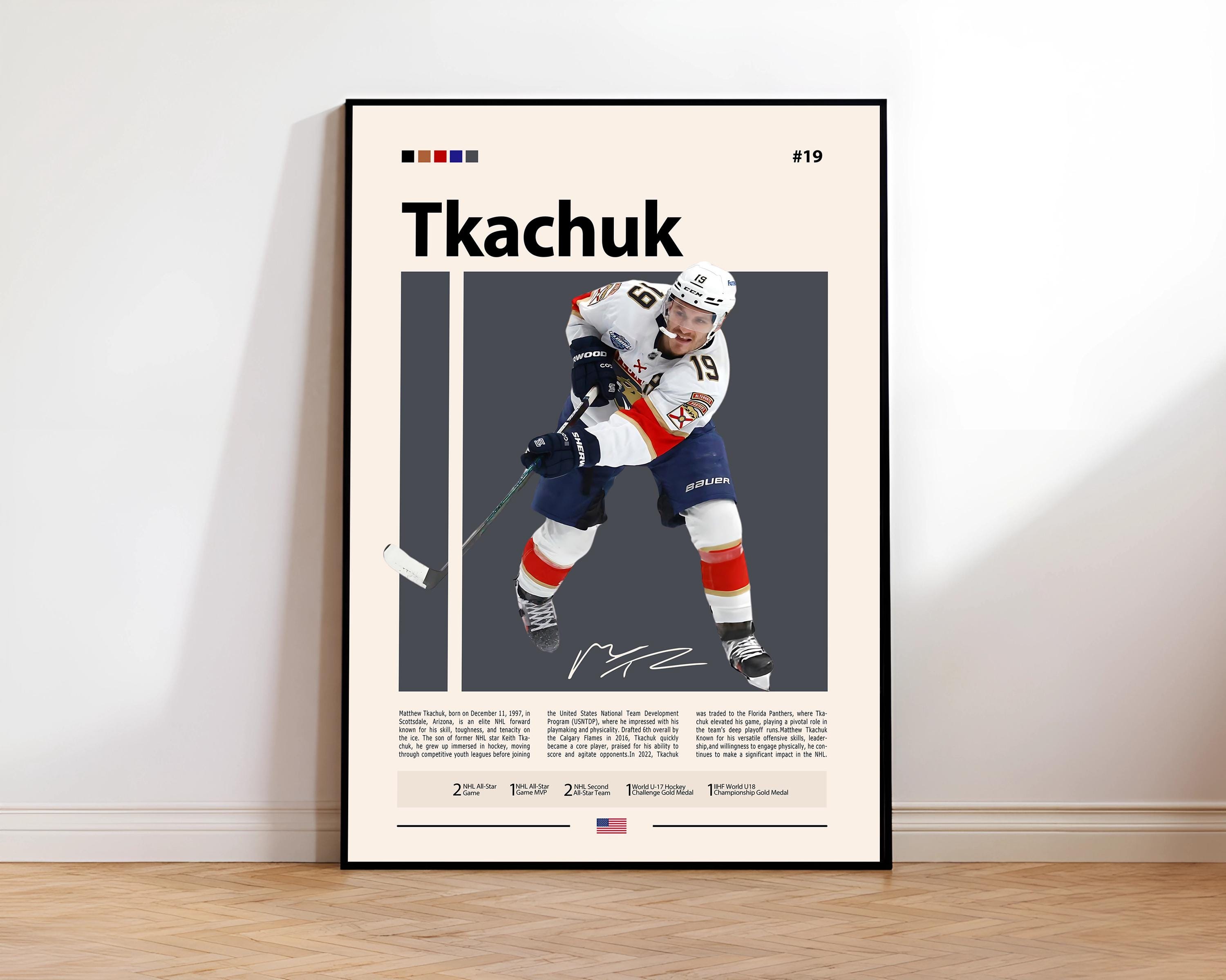 Matthew Tkachuk Poster, Florida Poster, Hockey Poster, Sports Poster, Mid-Century Modern, Sports Bedroom Posters