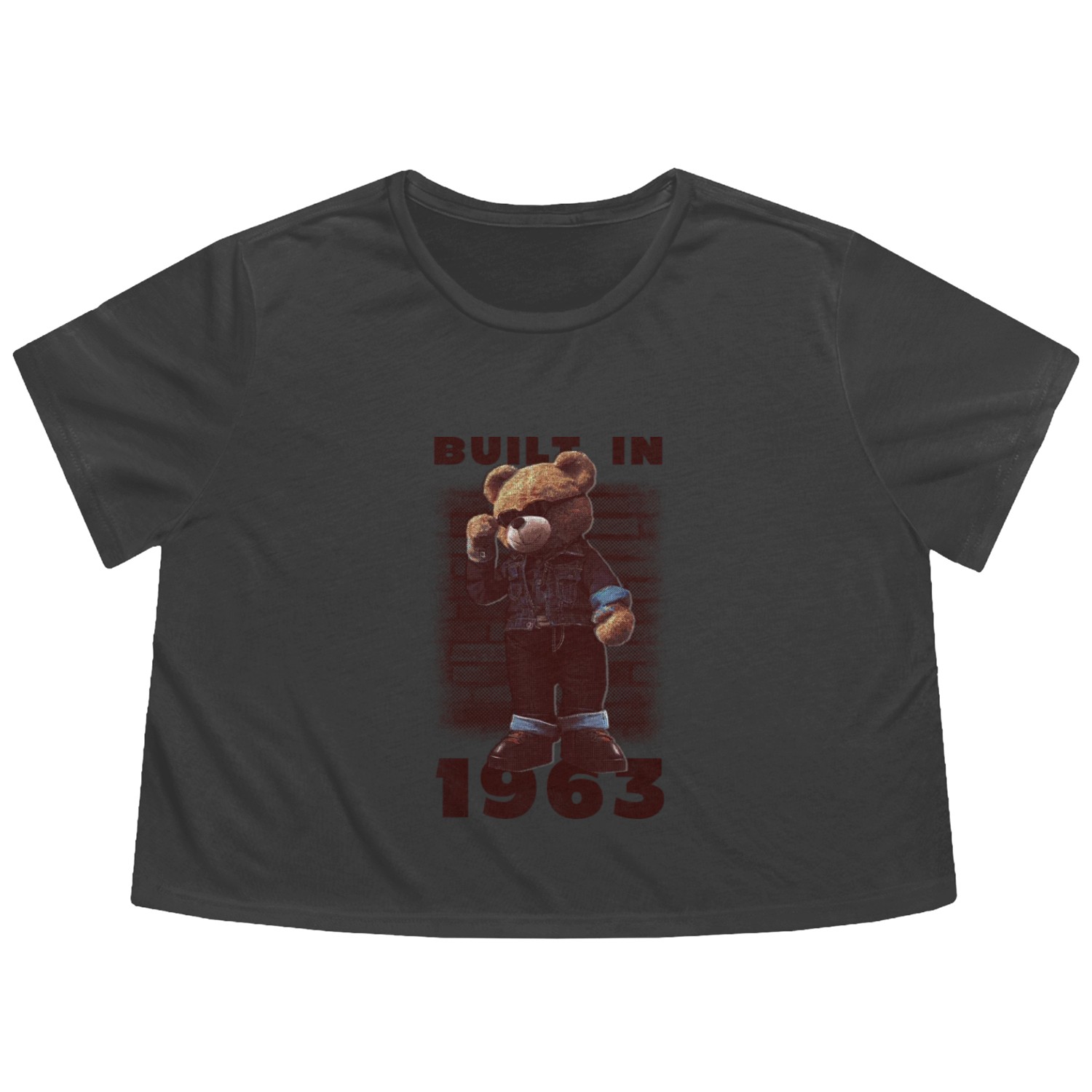 Built in 1963 Bday Gift for Him | 60 years old Flowy Cropped Tees