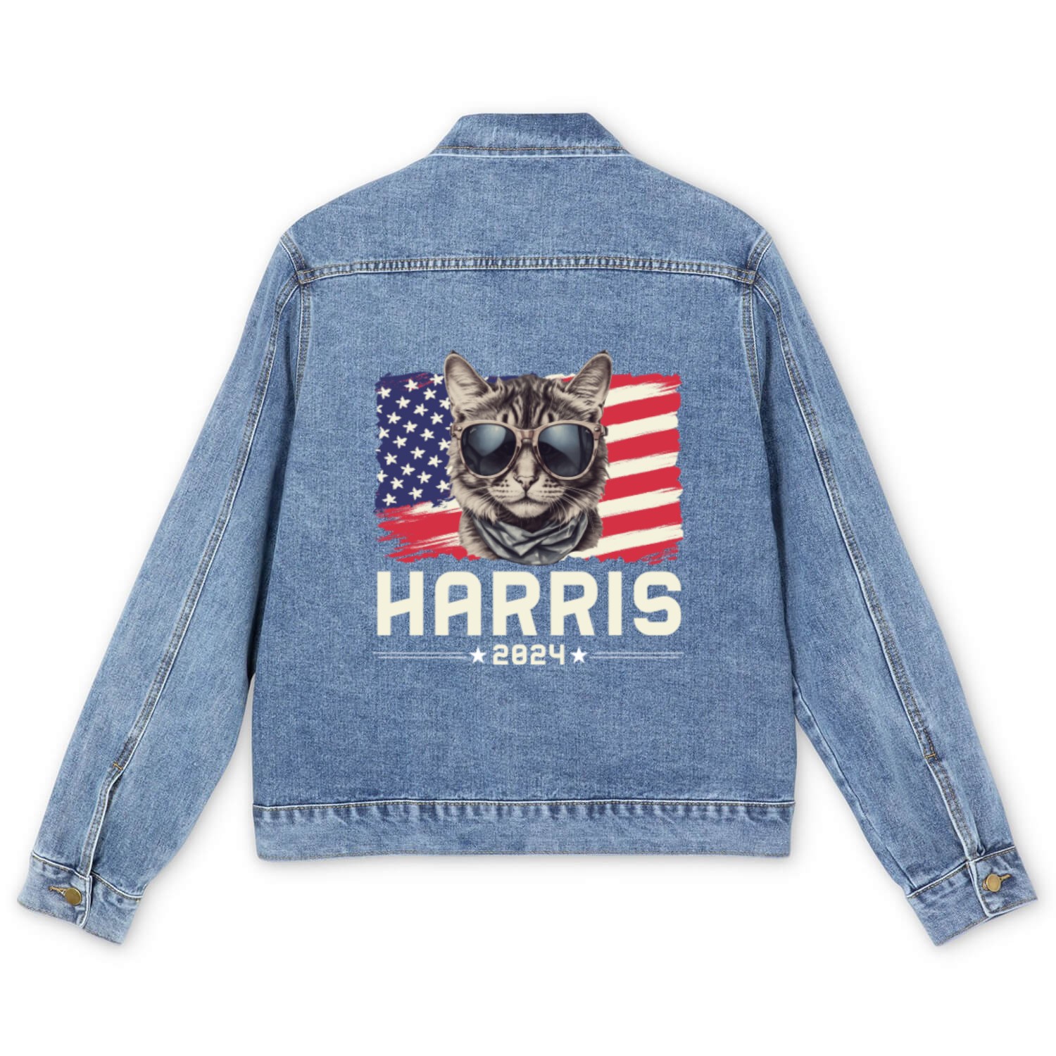 Harris 2024 Kamala Harris For President Men's Denim Jackets