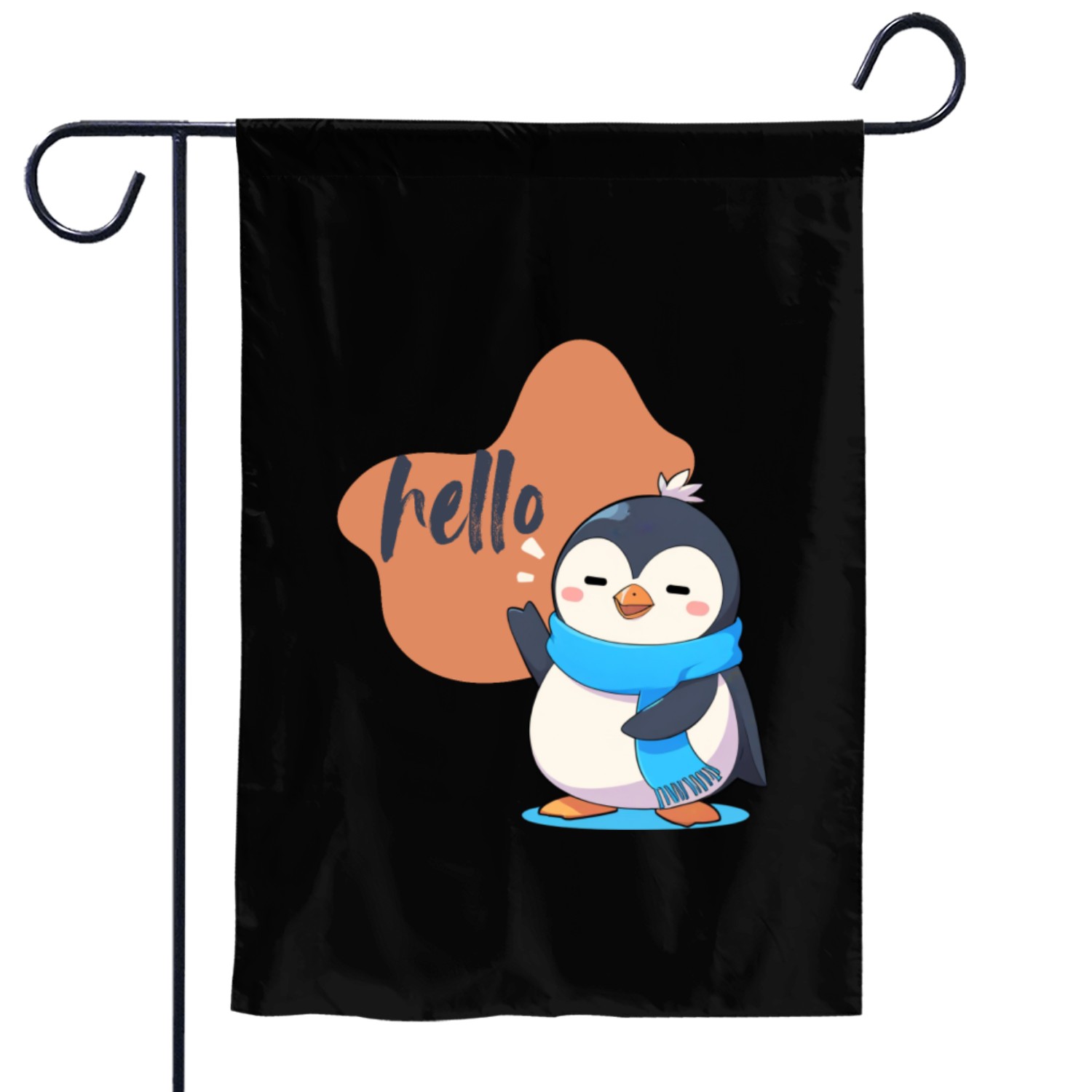 Hello Penguin Garden Flags