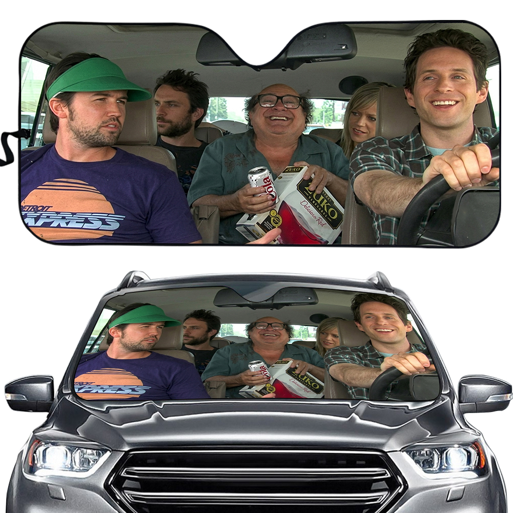 Dennis Reynolds Danny DeVito Frank Reynolds Car Windshield, It's Always Sunny in Philadelphia Car Sun Shade, Vintage Movie Car Accessories