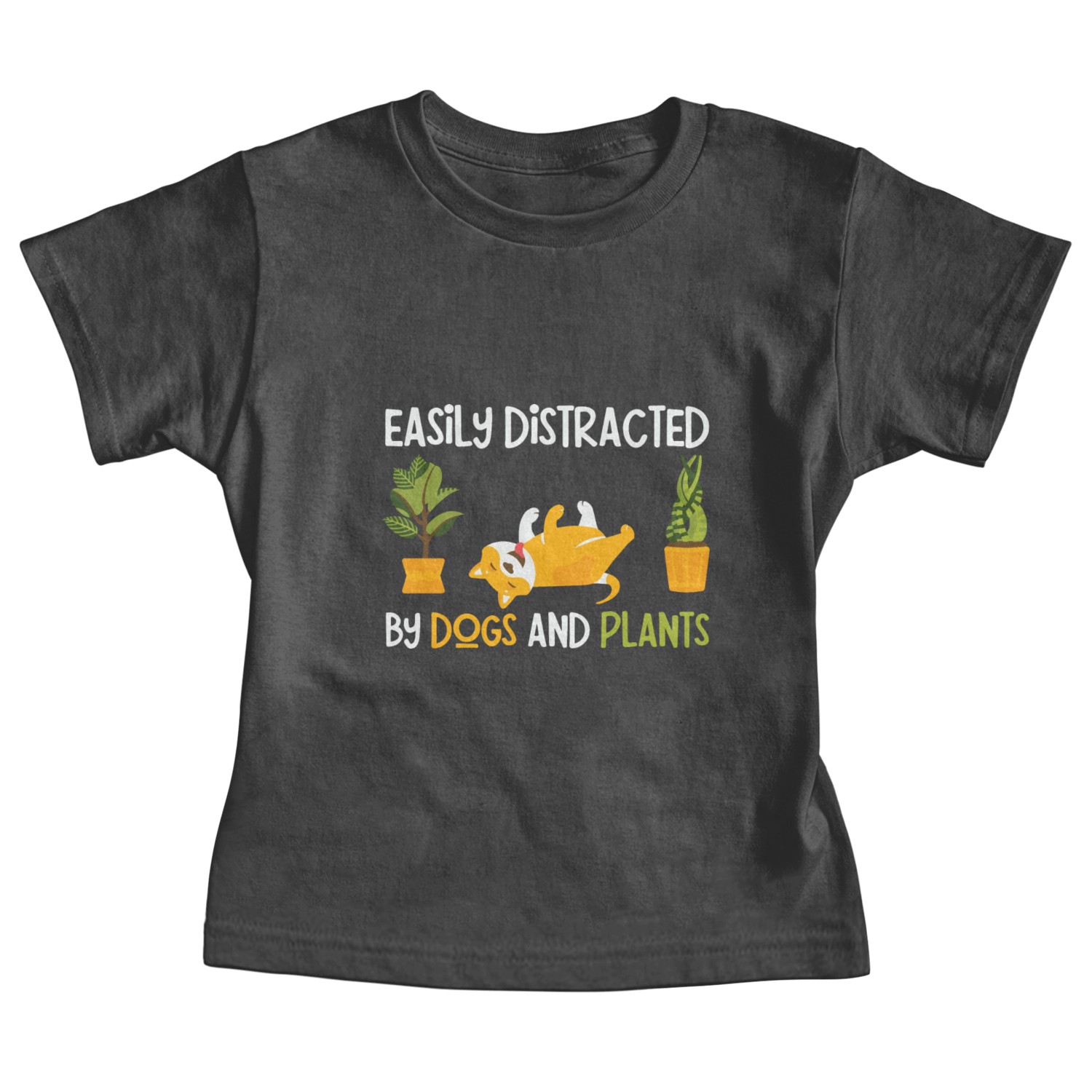 Easily Distracted by Dogs And Plants Baby Tees