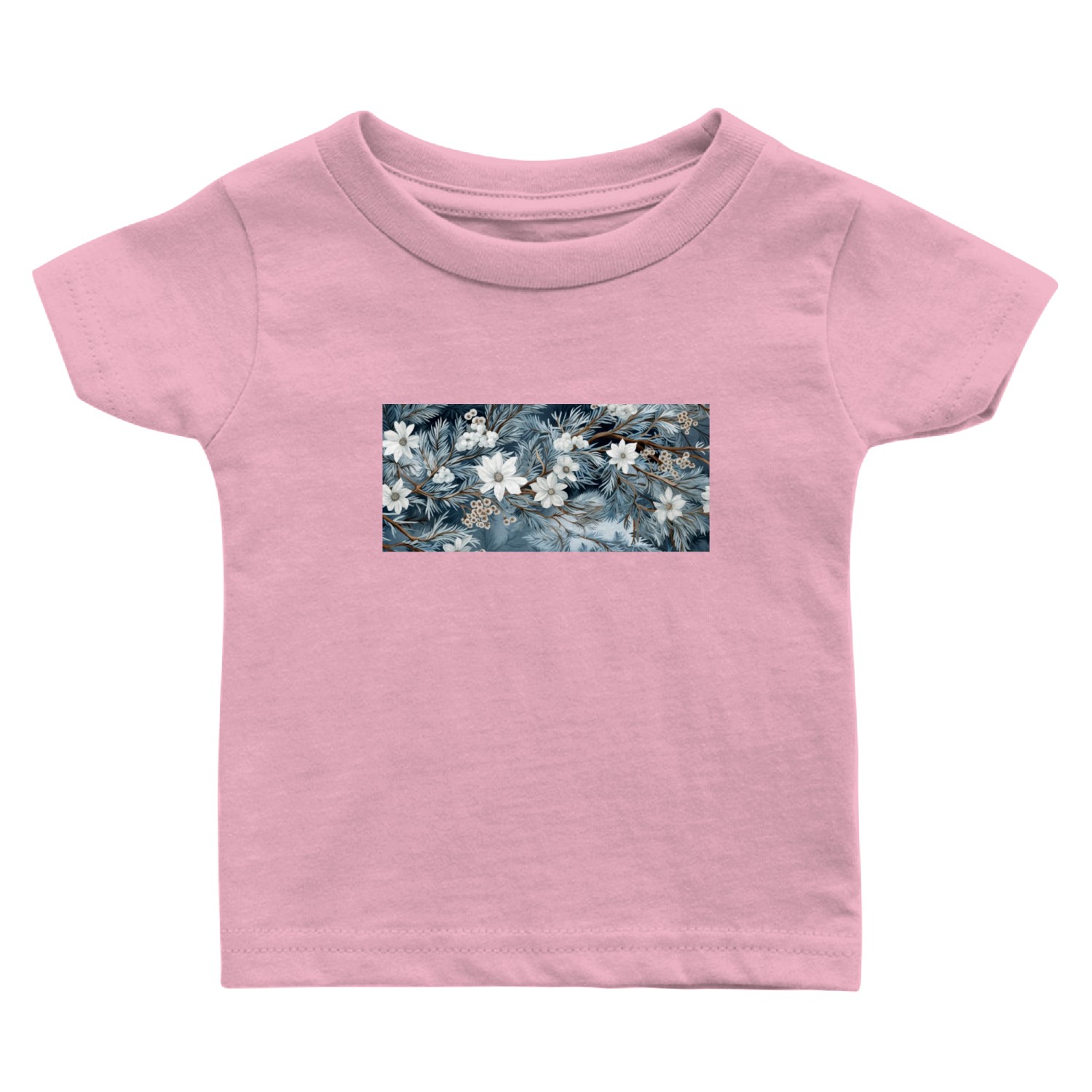 Fir Branches in Winter Christmas Baby T Shirts