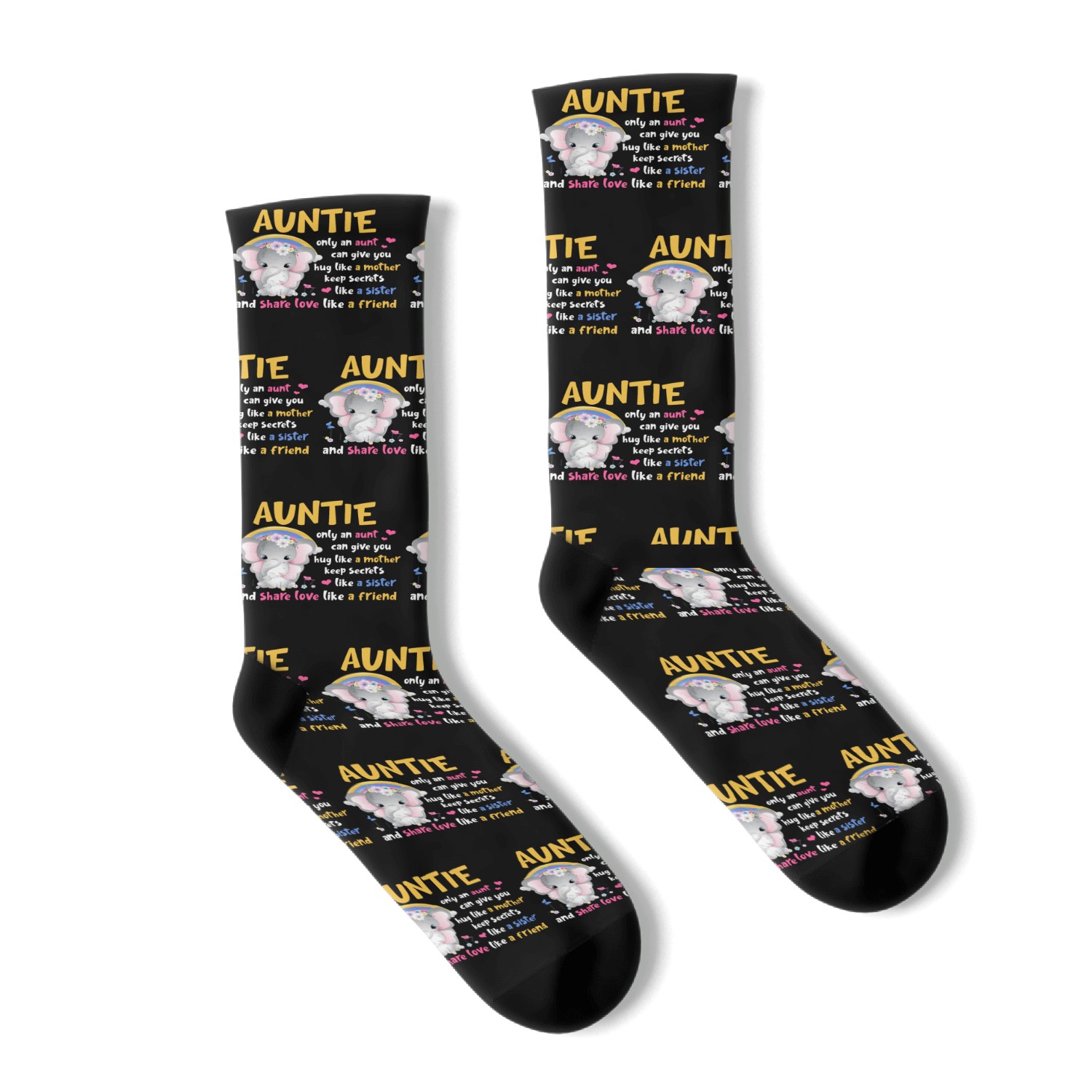 Auntie Gives You Hug Like A Mother Keeps Secrets Socks