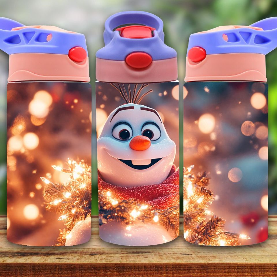 Snowman 12oz Tumbler, Kids Cartoon 12oz Cup Tumbler, Back To School Gift