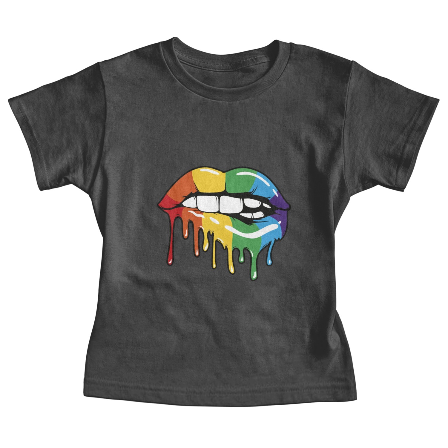 Rainbow lips Baby Tees