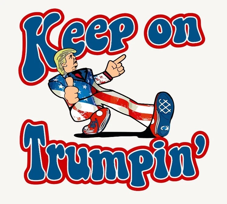 Trump Keep on Trumpin Patriotic USA Made Sticker