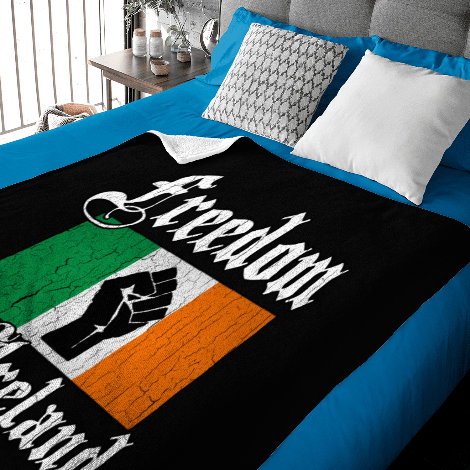 Vintage Irish Flag (distressed design) Baby Blankets
