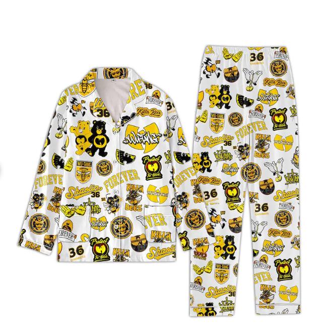 Wtang Clan Pajamas, WuTan Band Pj Set Pants, Hiphop Midnight Shirt, Rock Band Holiday Pajamas