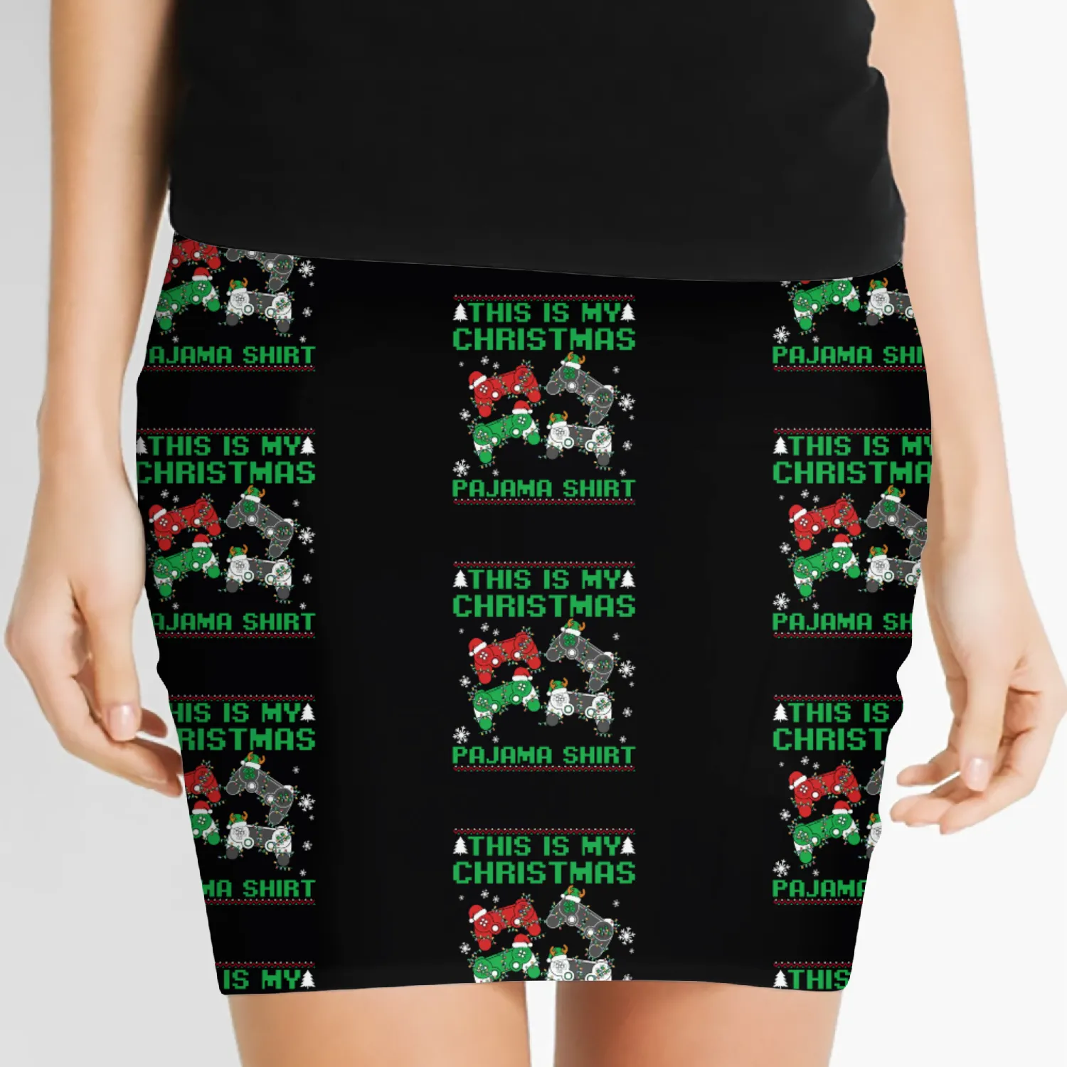 Gaming This is my Christmas Pajama Women's Mini Skirts Gamer