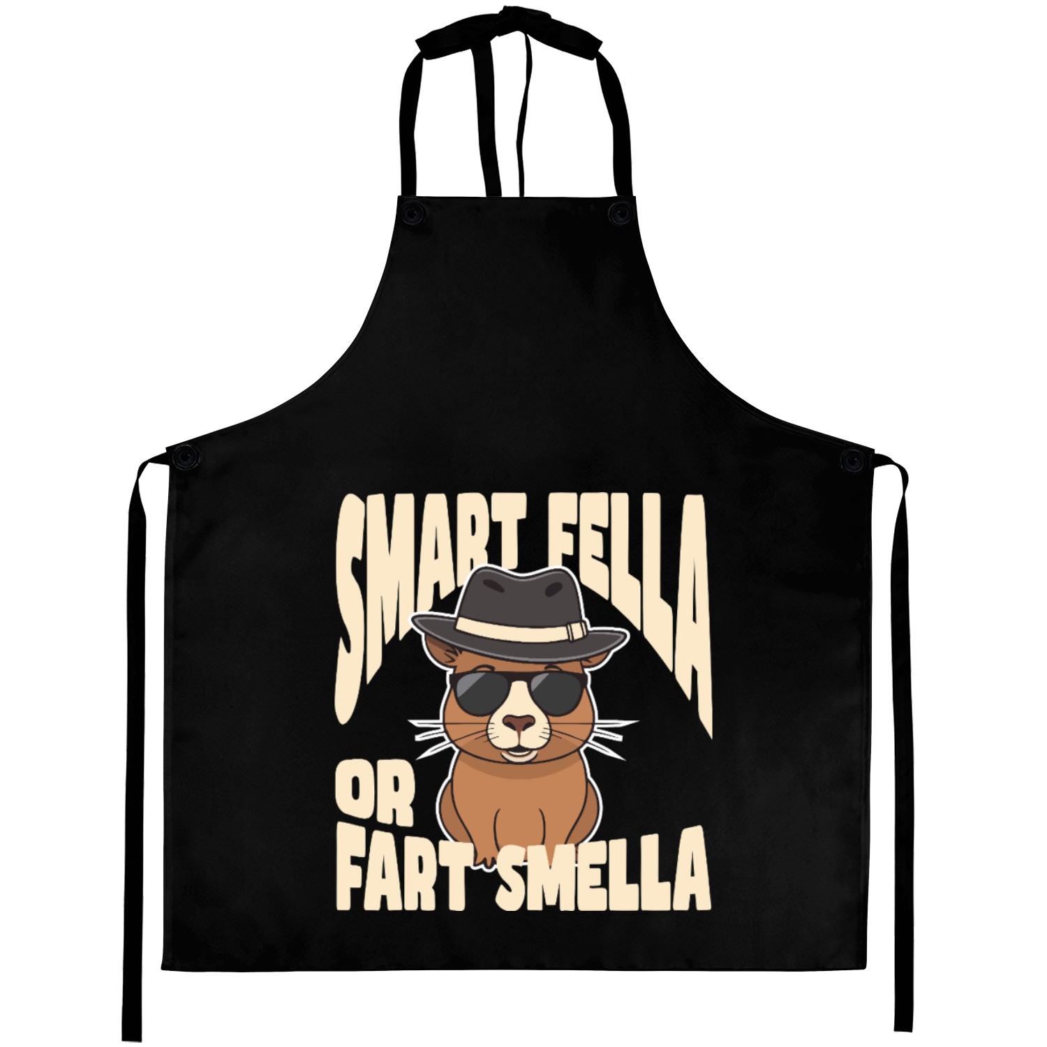 Smart Fella or Fart Smella – Capybara Knows Best Aprons