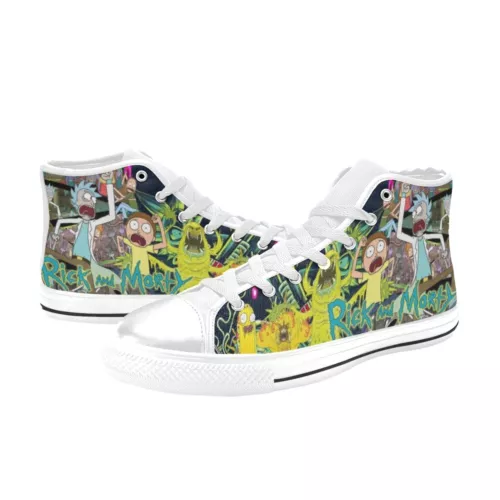 Rick and Rickandmorty Sneakers High Top Canvas Shoes, Rick and Rickandmorty Shoes