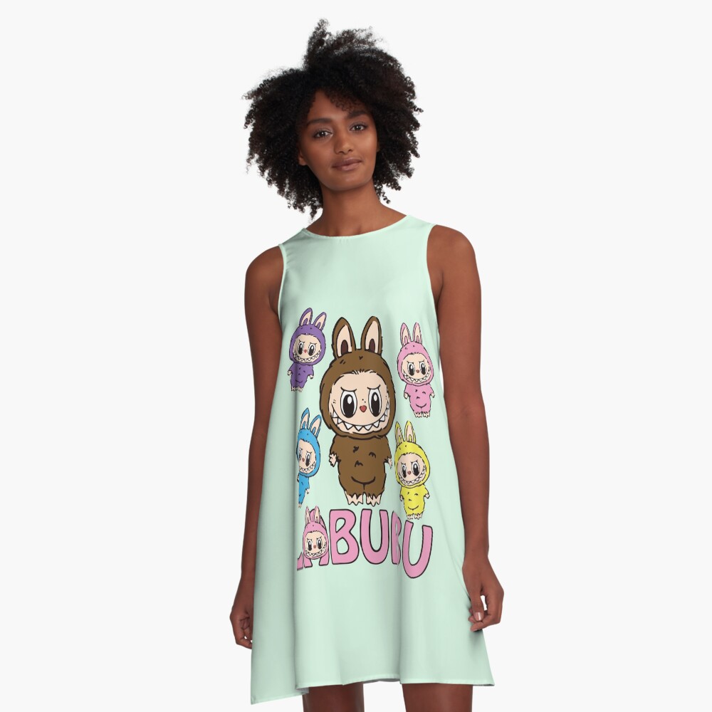 Cute Labubu A-Line Dress, Gift for Her