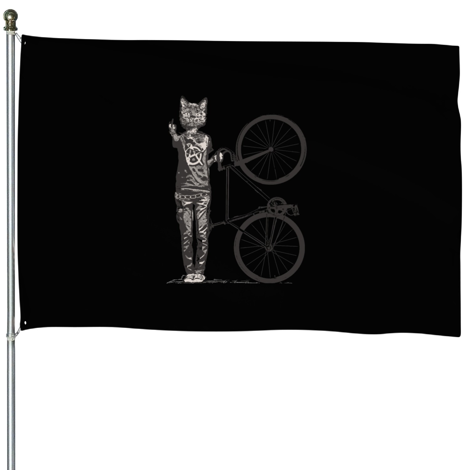 Bike Punk House Flags