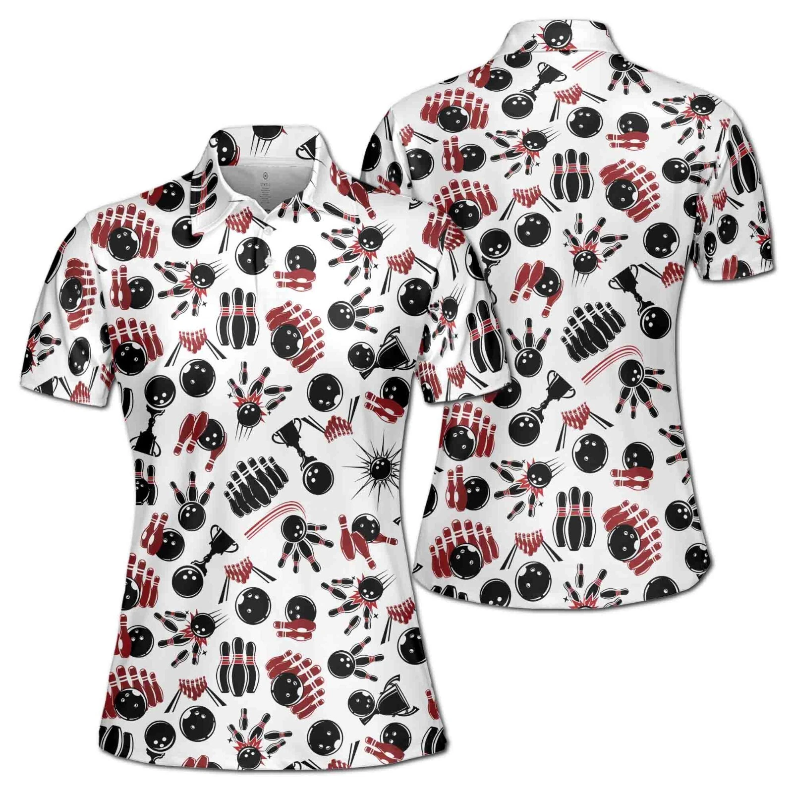 Women's Bowling Player Polo Shirt