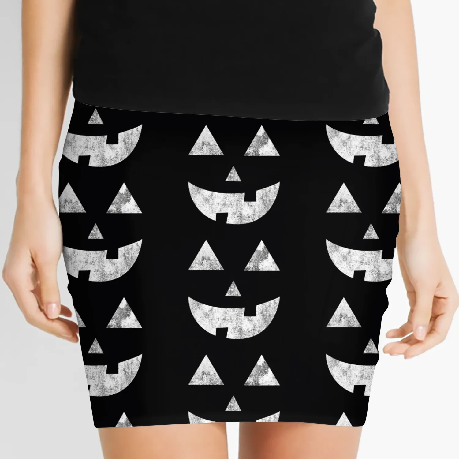 Scary Pumpkin Head Women's Mini Skirts