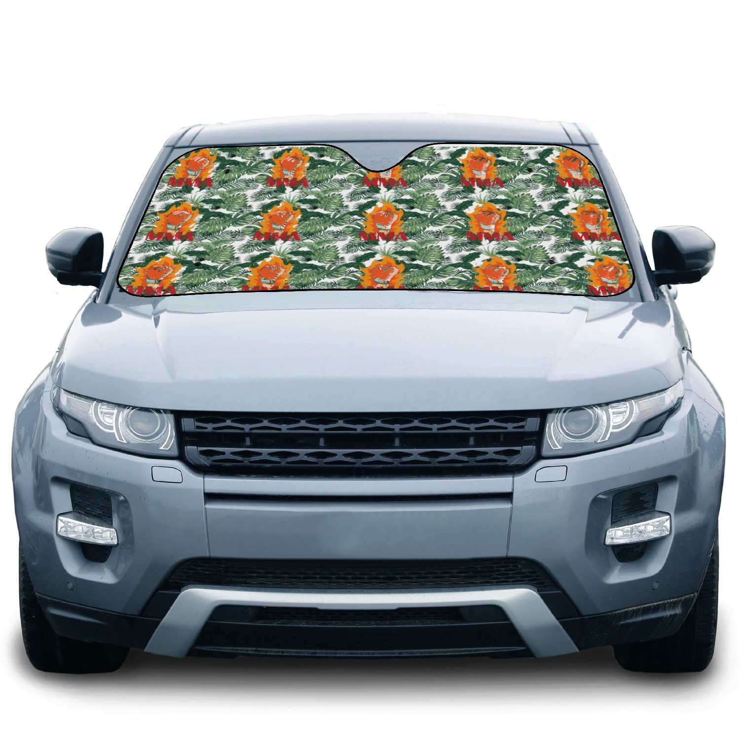 MMA burning Boxing Glove with Fire Car Sun Shades