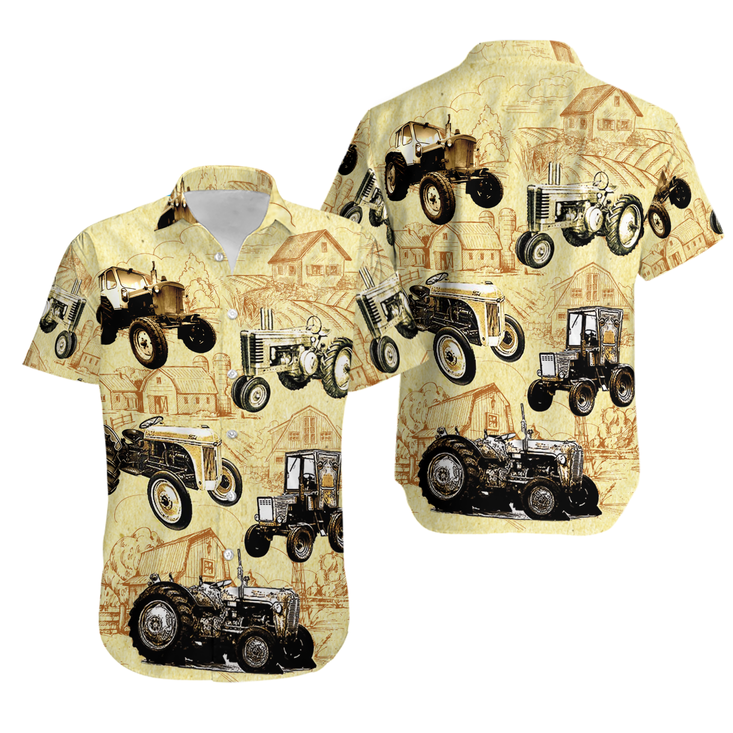 Tractor Farm Vintage Hawaii Trendy Hawaiian Shirt