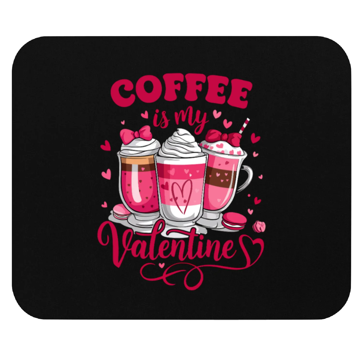 Coffee Is My Valentine - Cute Retro Coffee Lover Mouse Pads