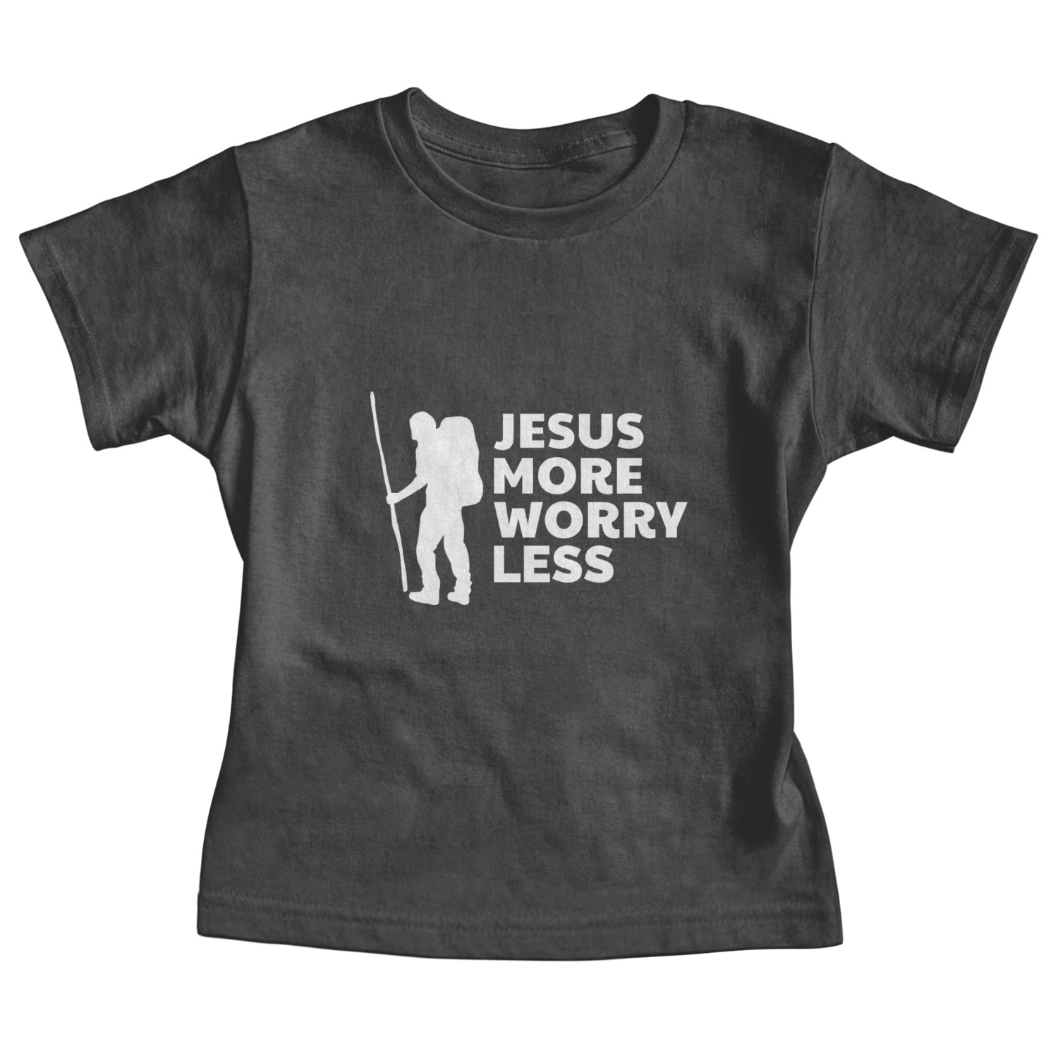 Hiking - Jesus More, Worry Less Baby Tees