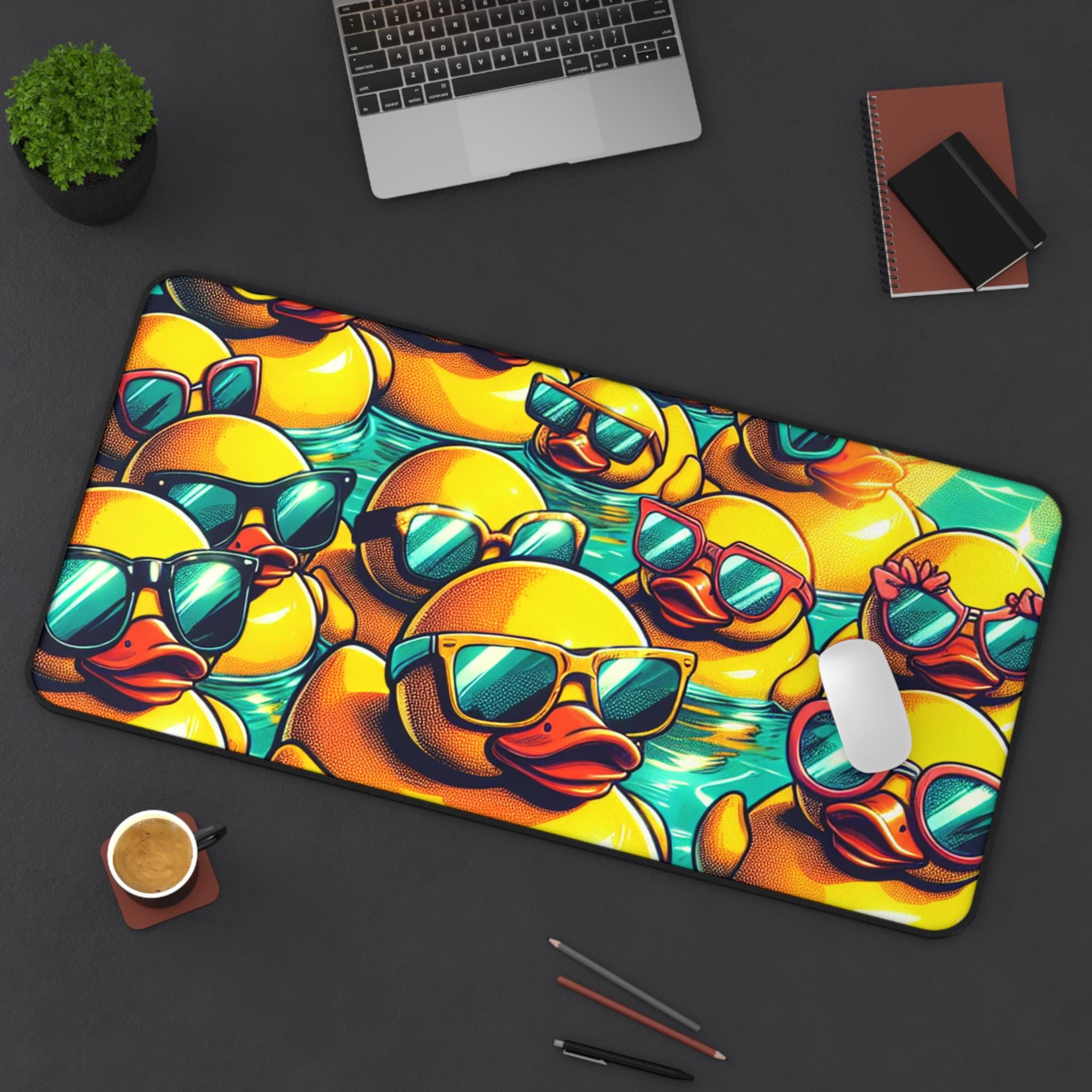 Rubber Duck Mouse Pad, Cute Desk Mat for Gaming and Office Decor