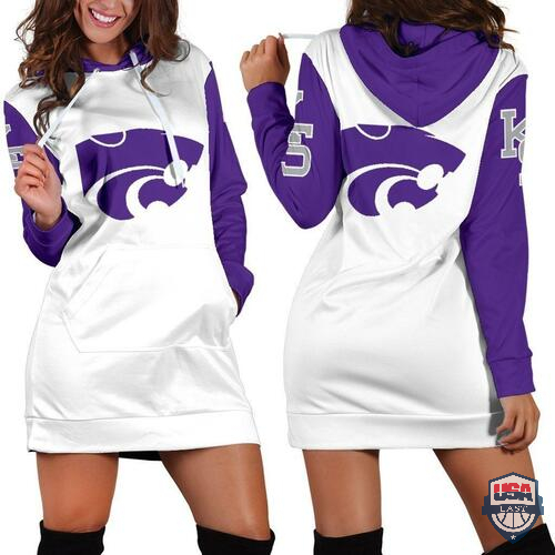 Kansas State Wildcats 3D Hoodie Dress Women Sweatshirt