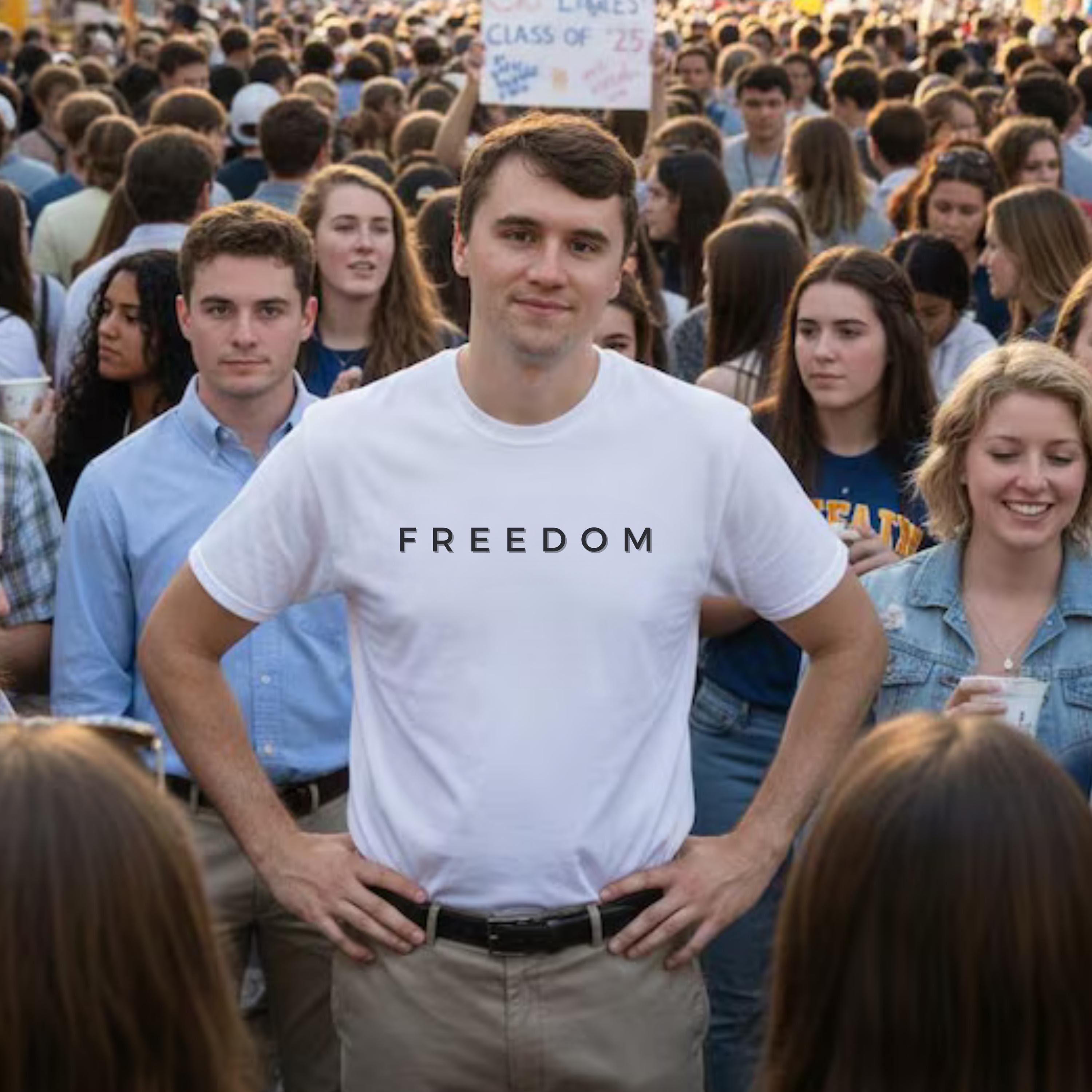 charlie kirk freedom shirt, charlie kirk t shirt, charlie kirk tee, justic for charlie kirk shirt