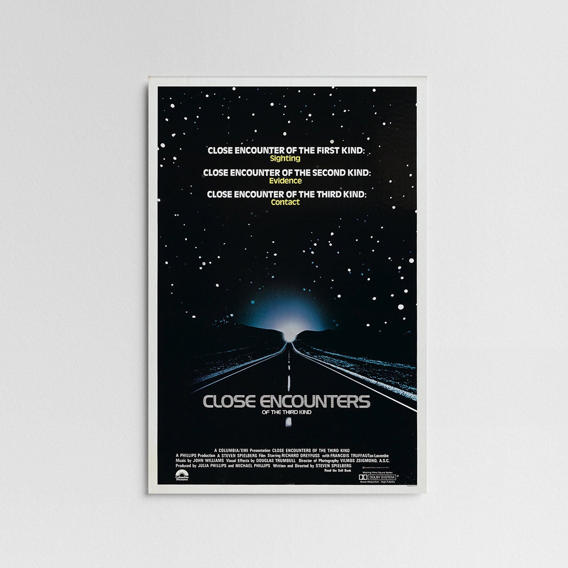 Close Encounters of the Third Kind Movie Poster, Wall Art Decor, Print Wall Art Gift, Home Decor