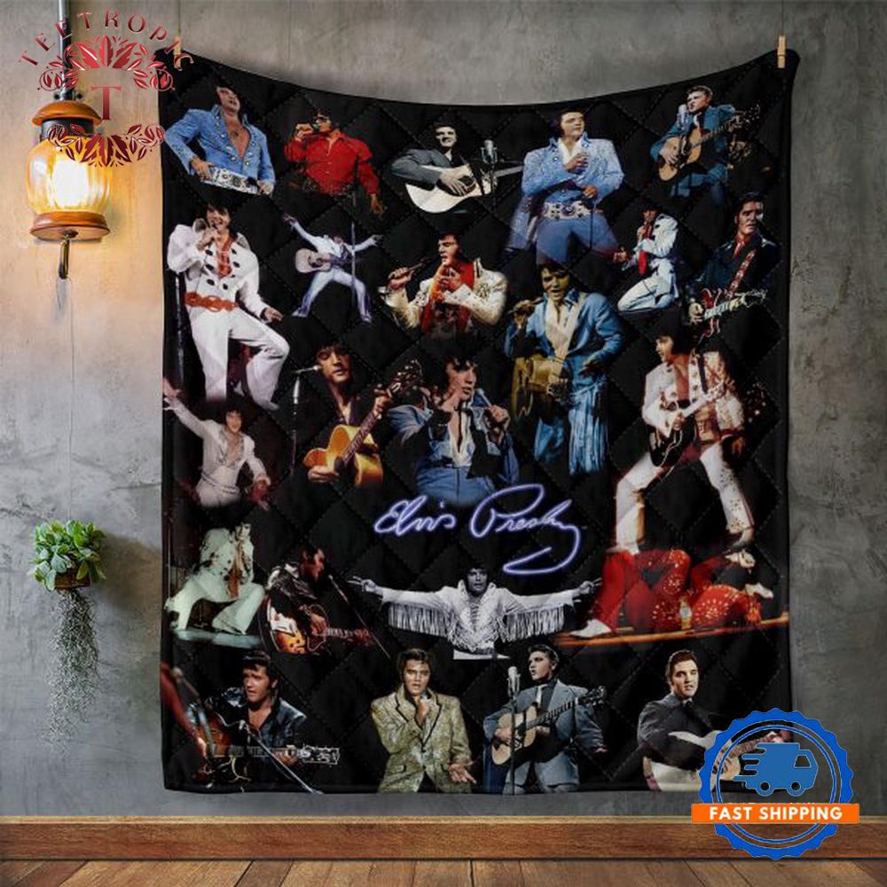 The King Lives On Elvis Presley Quilt