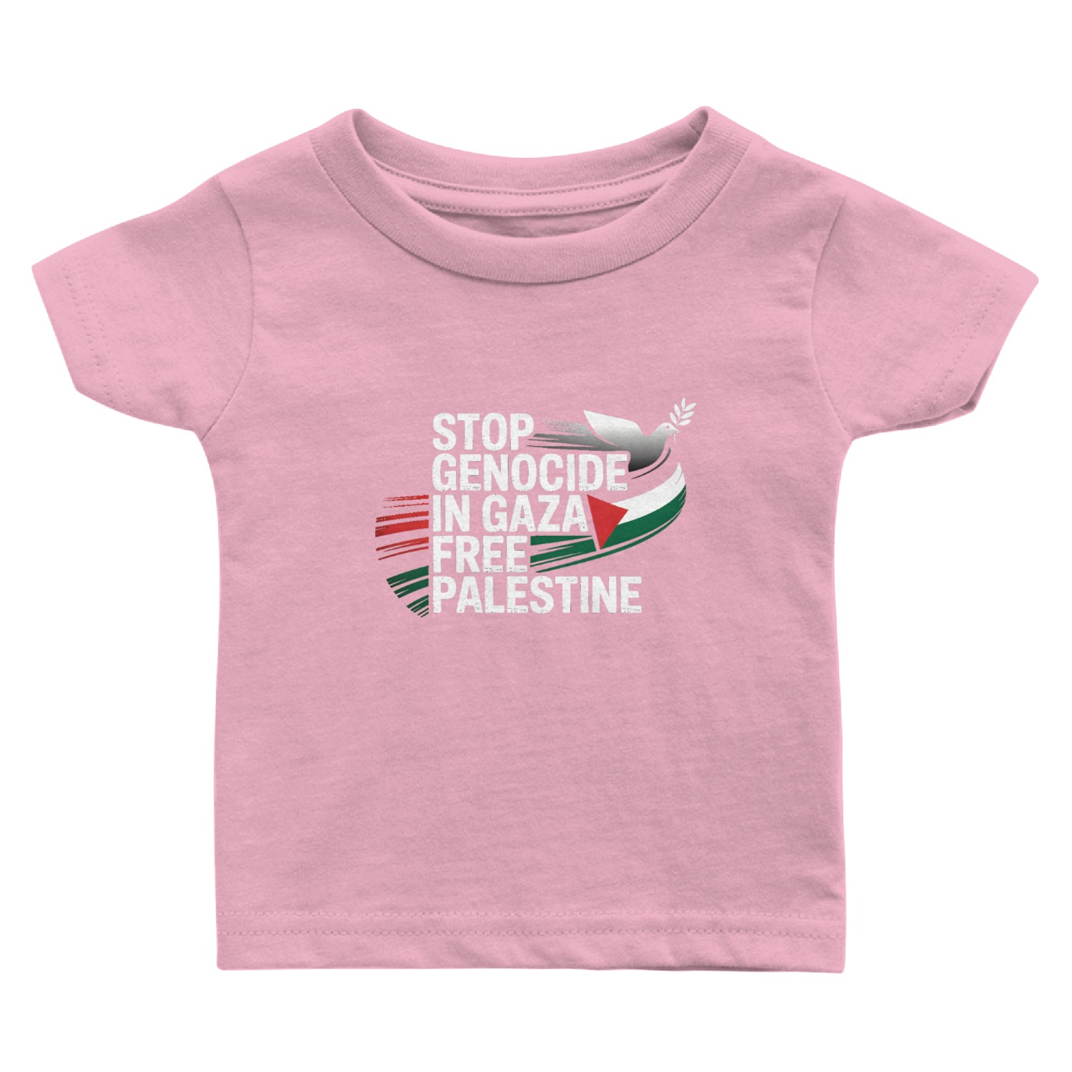 Free Palestine Now – End Genocide in Gaza Baby T Shirts