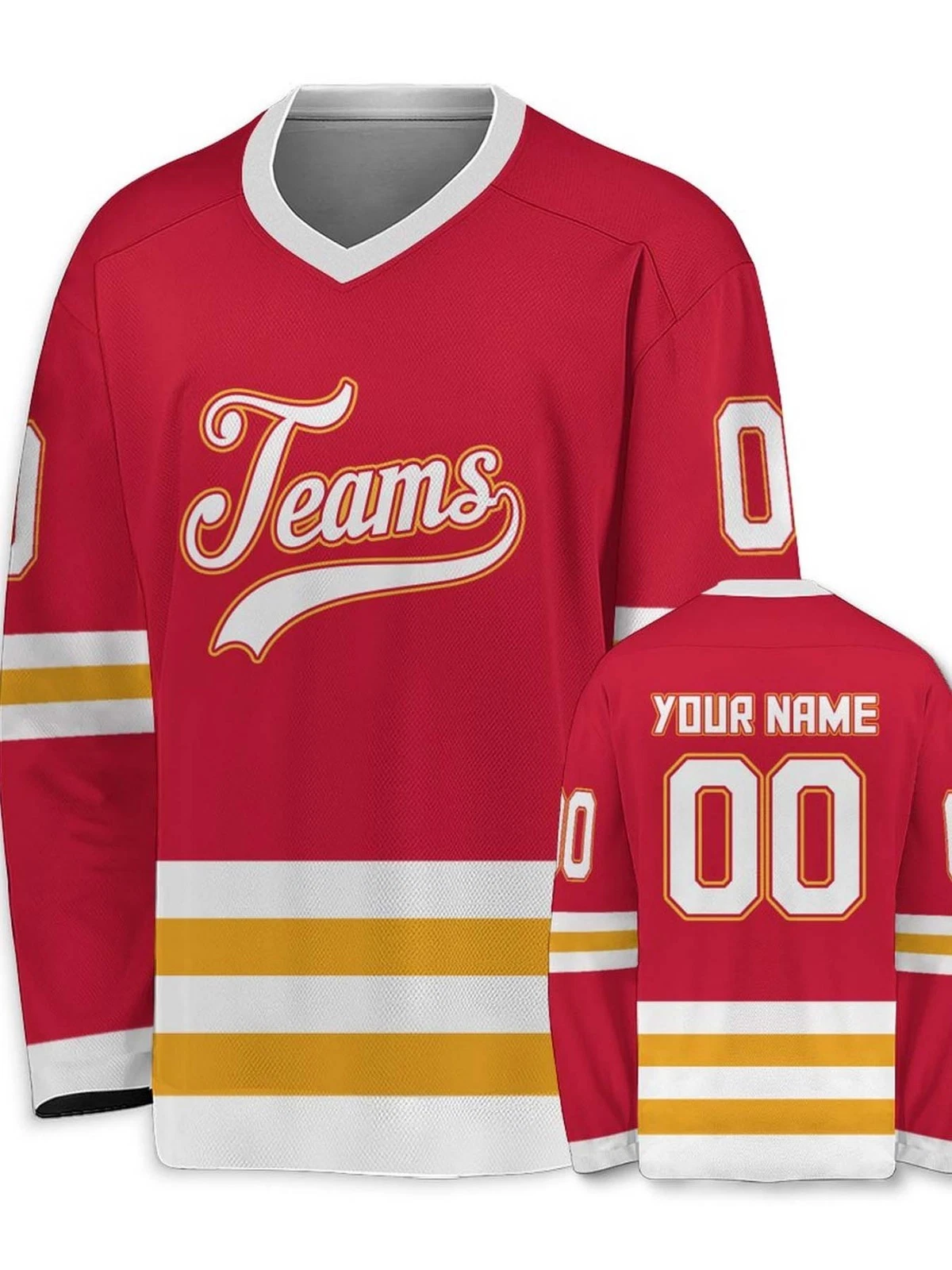 Custom Name Number Hockey Jersey, Practice Hockey Sports Shirt Adult Youth Kids