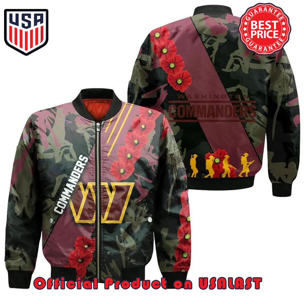 WASHINGTON COMMANDERS BOMBER JACKET 3D PRINTED SPORT STYLE KEEP GO ON