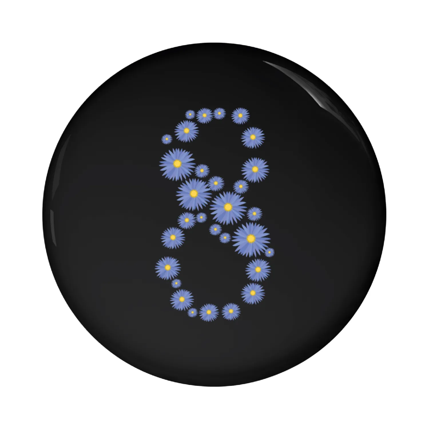 number 8 eight eighth digit Pin Buttons