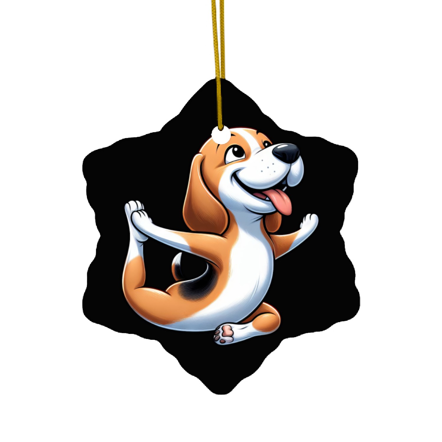 Beagle Yoga Fitness Meditation Ceramic Ornaments