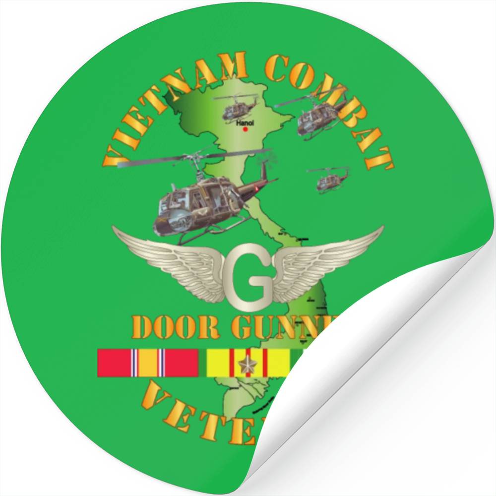 Army Vietnam Combat AVN Vet Door Gunner Air Assaul Stickers
