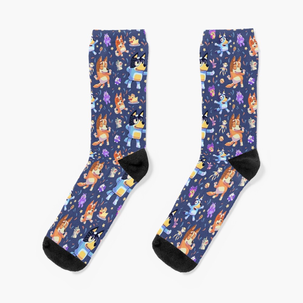 Dance Mode Bingo Bandit Chilli Heeler Socks