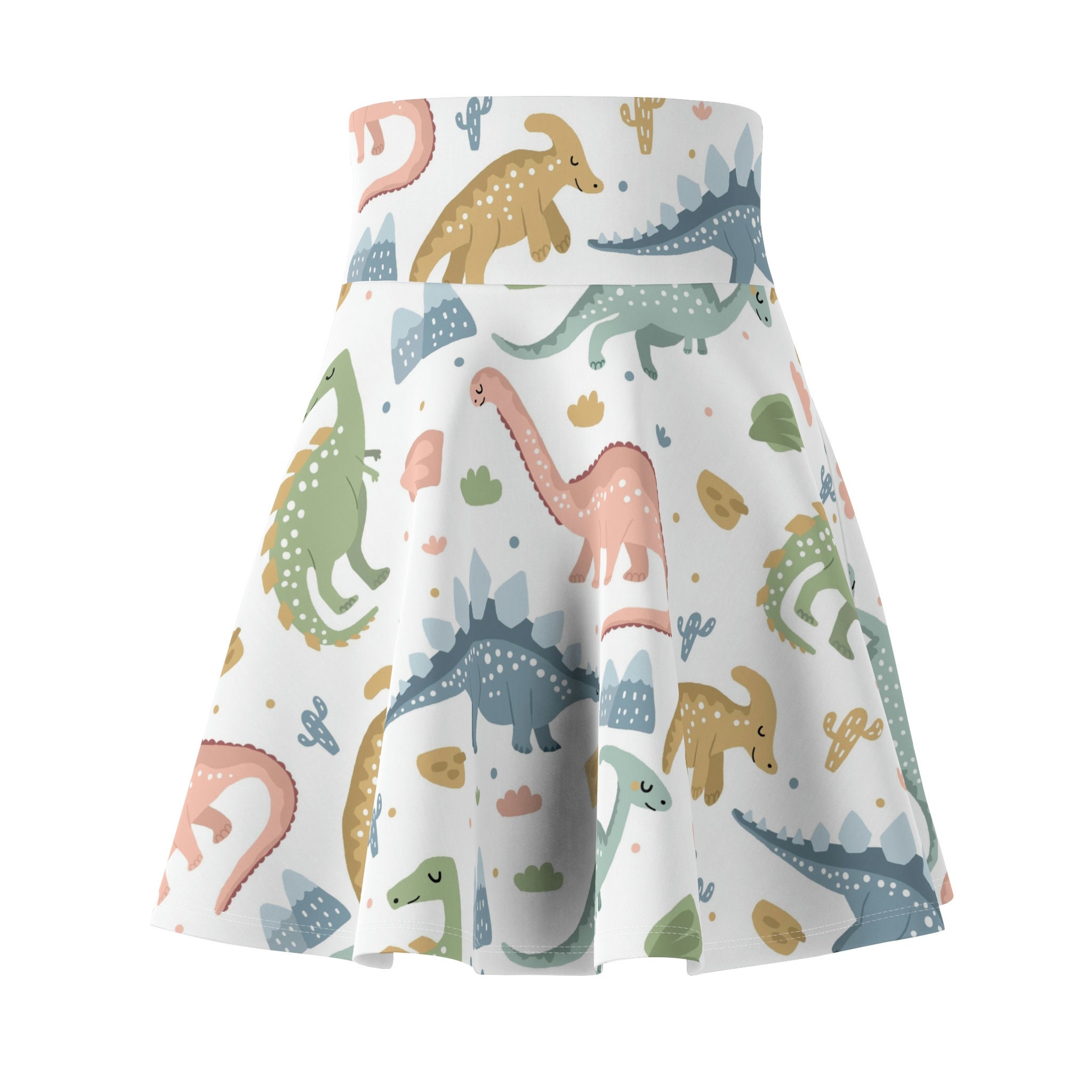 Dinosaur Print Women's Skater Skirt