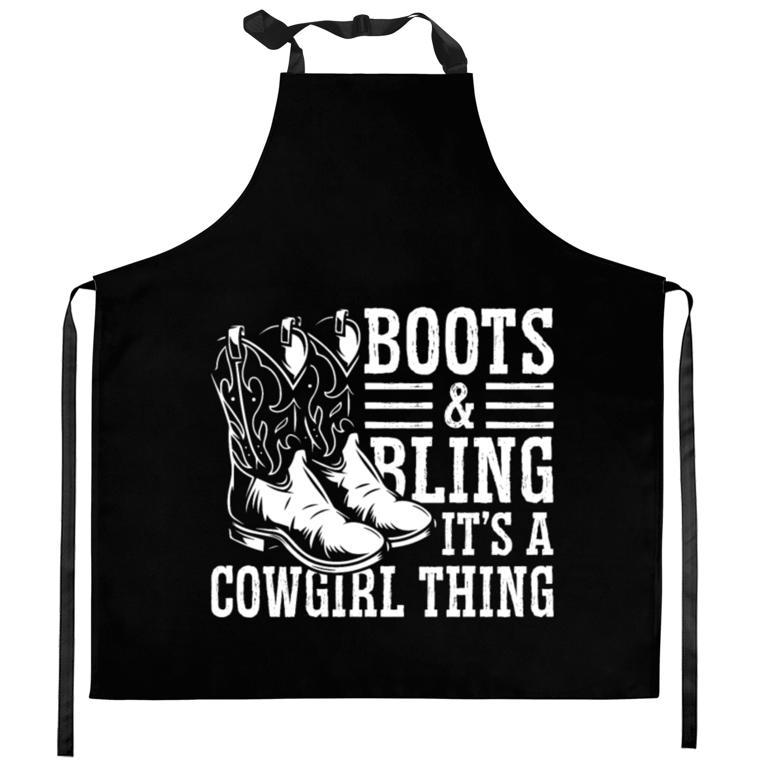 Boots And Bling It's A Cowgirl Thing Kitchen Aprons