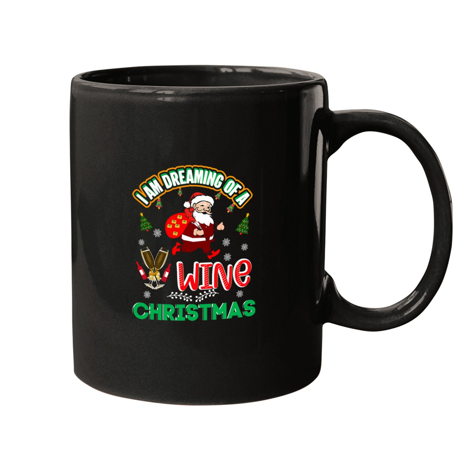 Wines Fun I am dreaming og A Wines Chrismas Mugs