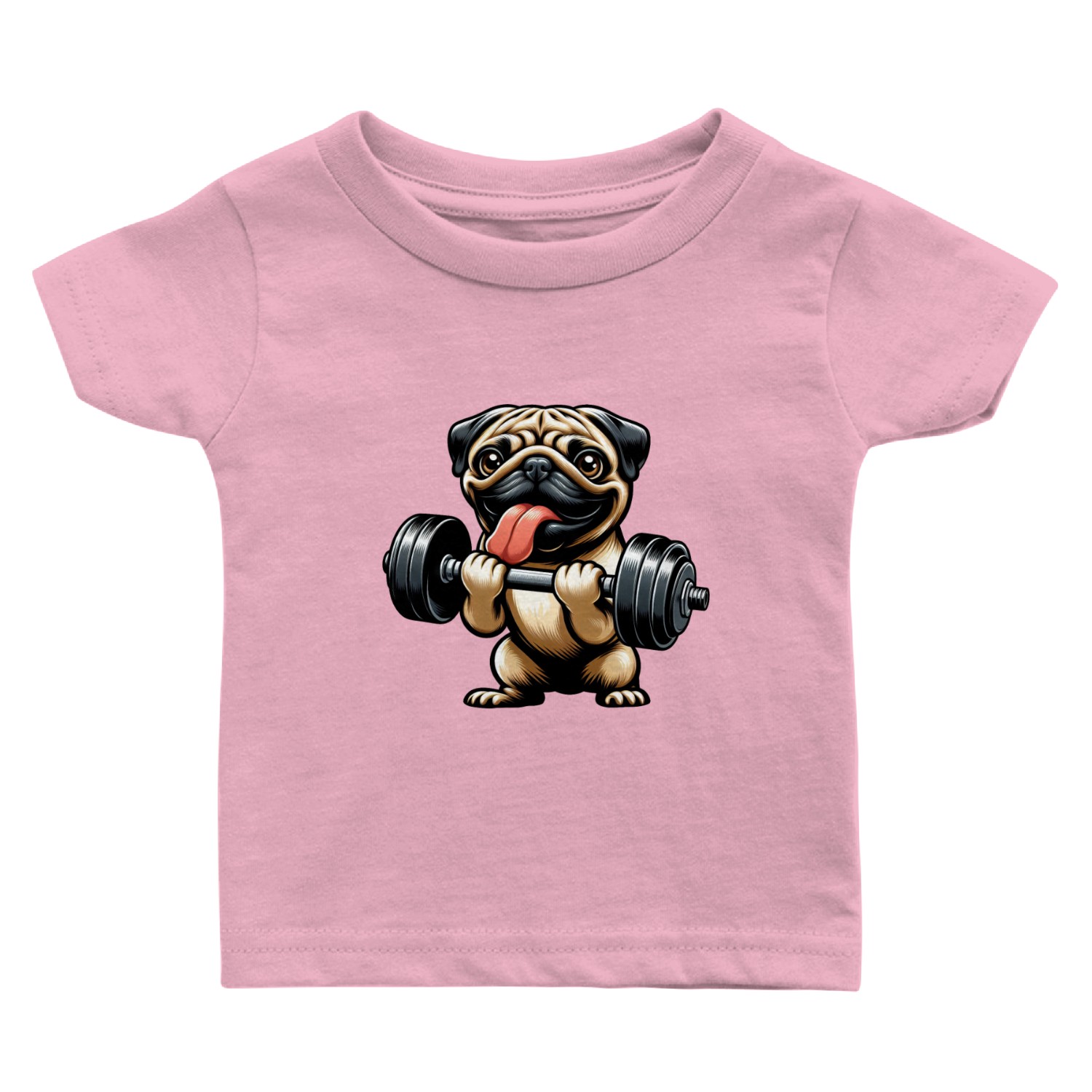 Pug Workout: Fun Dumbbell Training Baby T Shirts