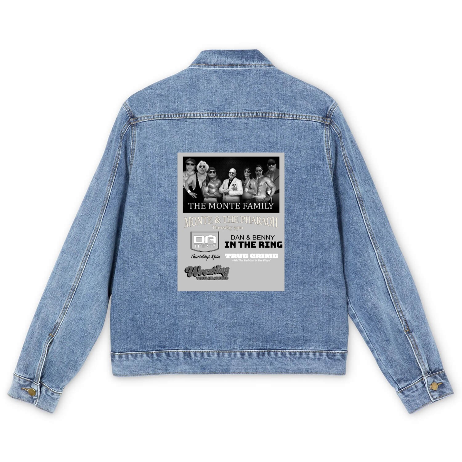 Wrestling Wremembered back Men's Denim Jackets