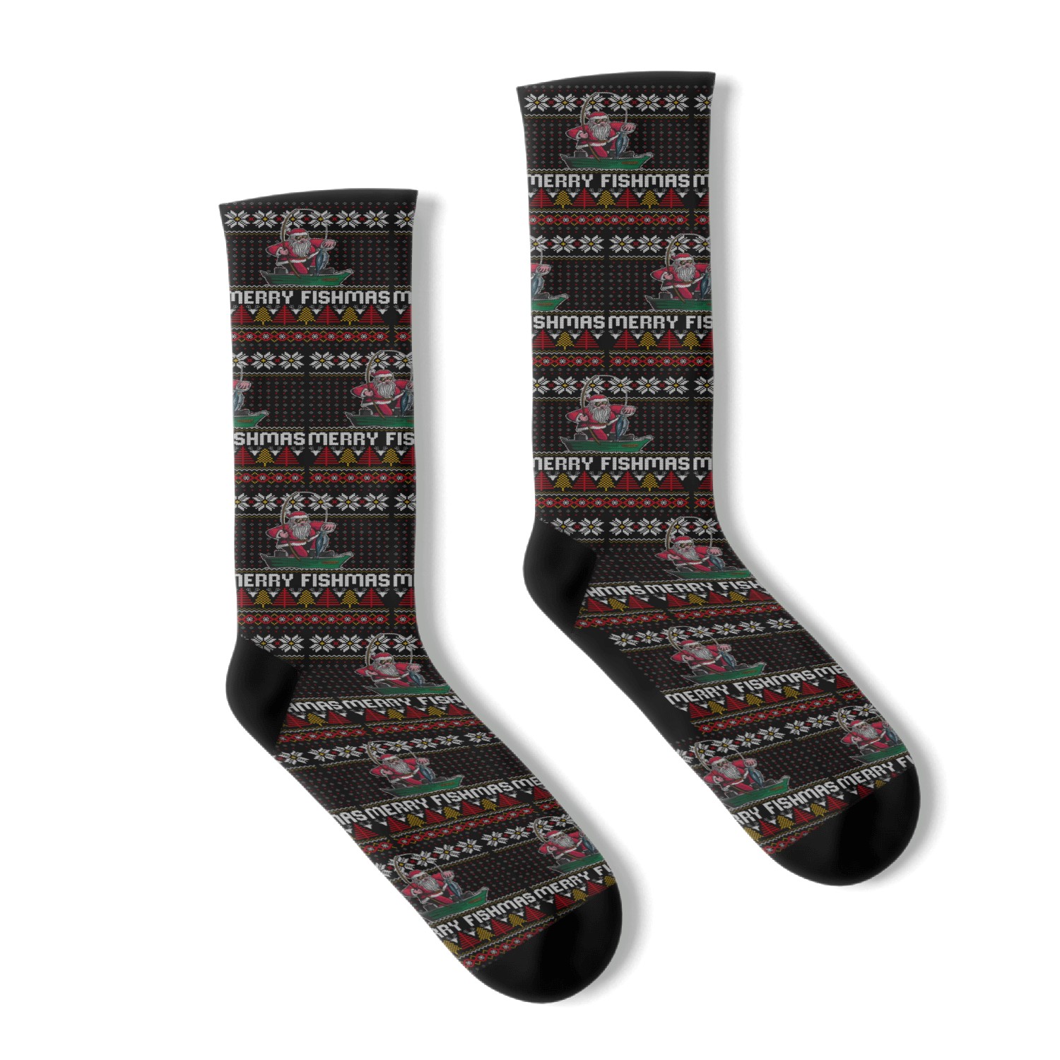 Merry Fishmas Ugly Socks
