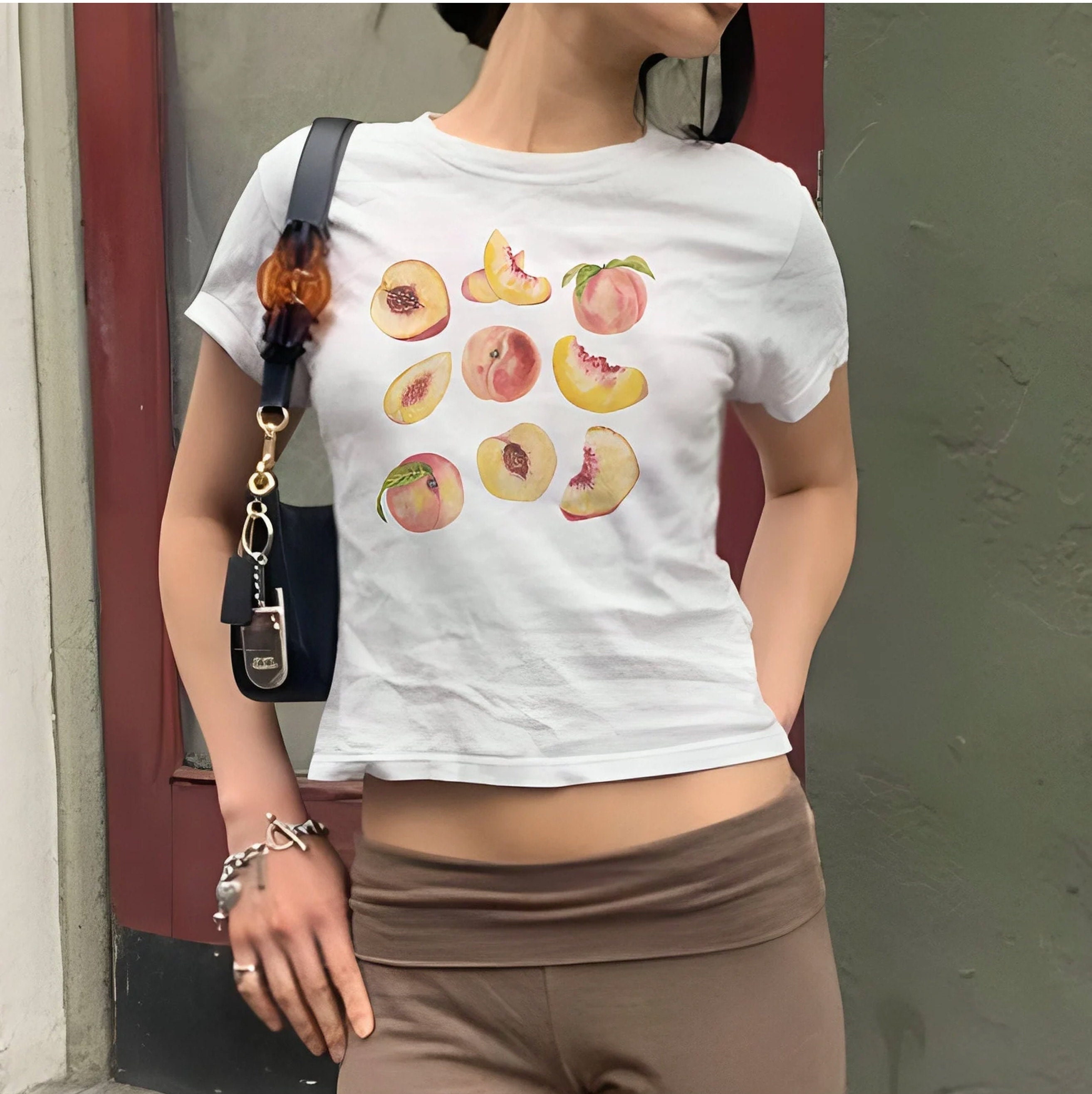 Peaches Baby Tee, Gifts for Her