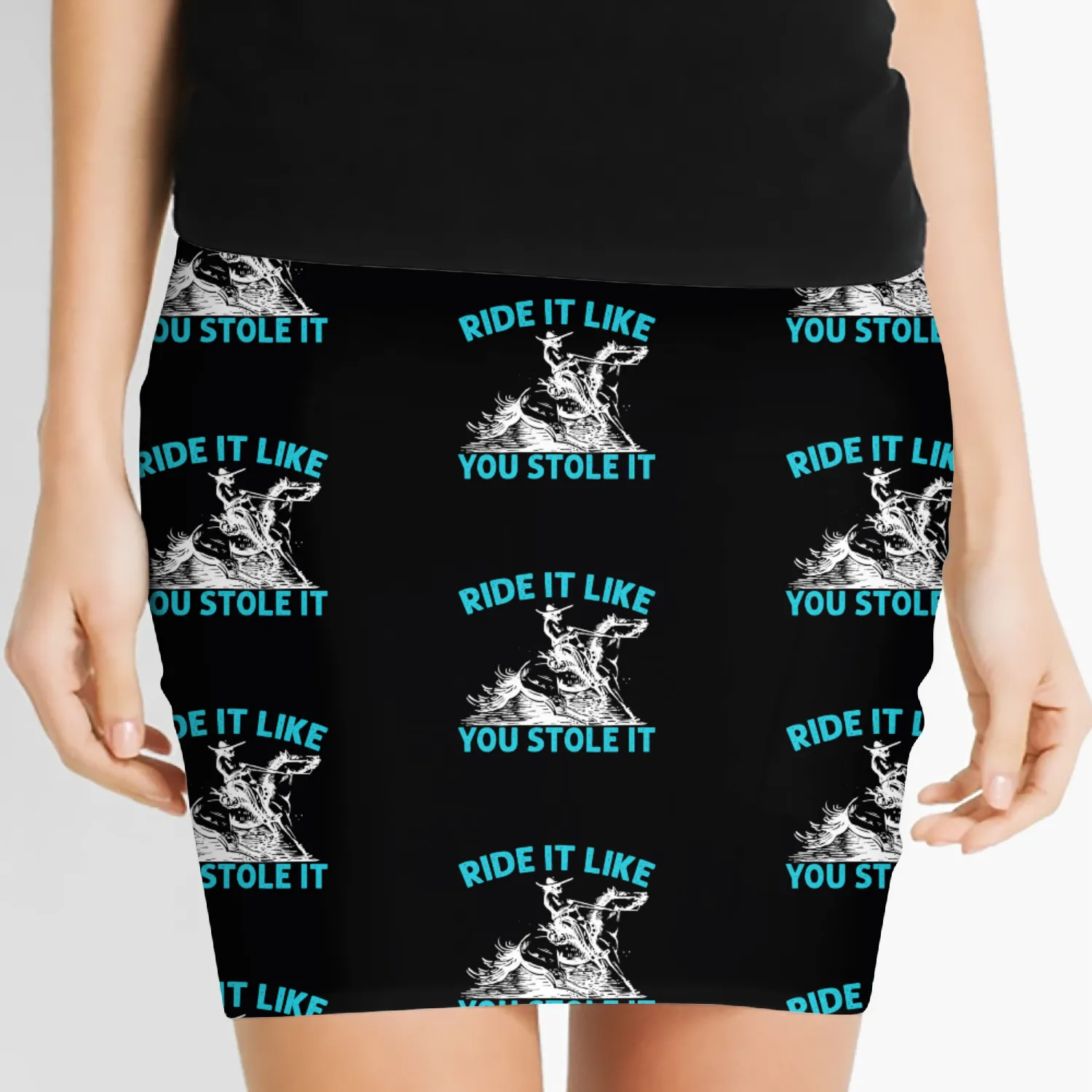 Ride It Like You Stole It Cowboy Western Rodeo Women's Mini Skirts