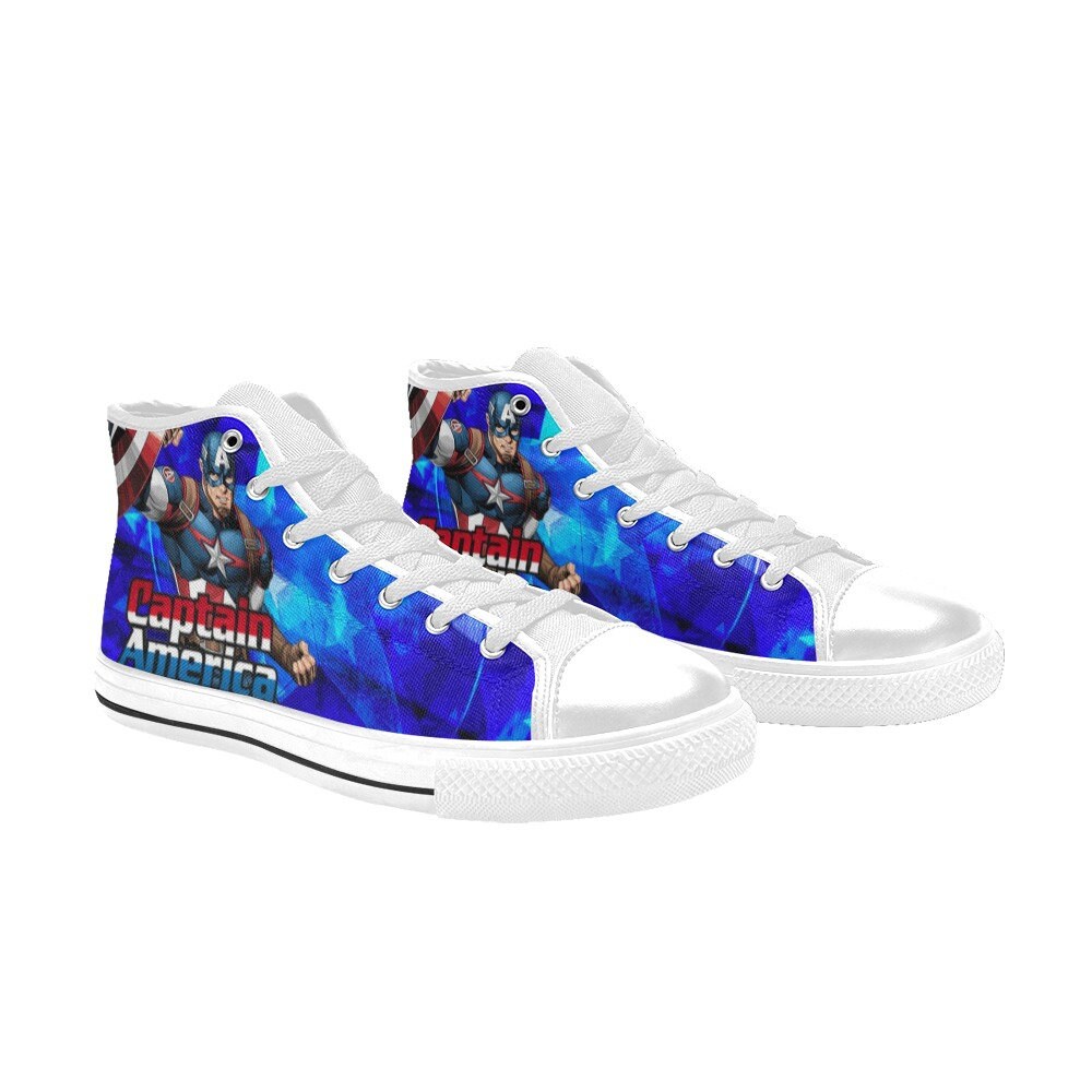 Captain America High top Sneakers, Captain Hero Canvas Sneakers