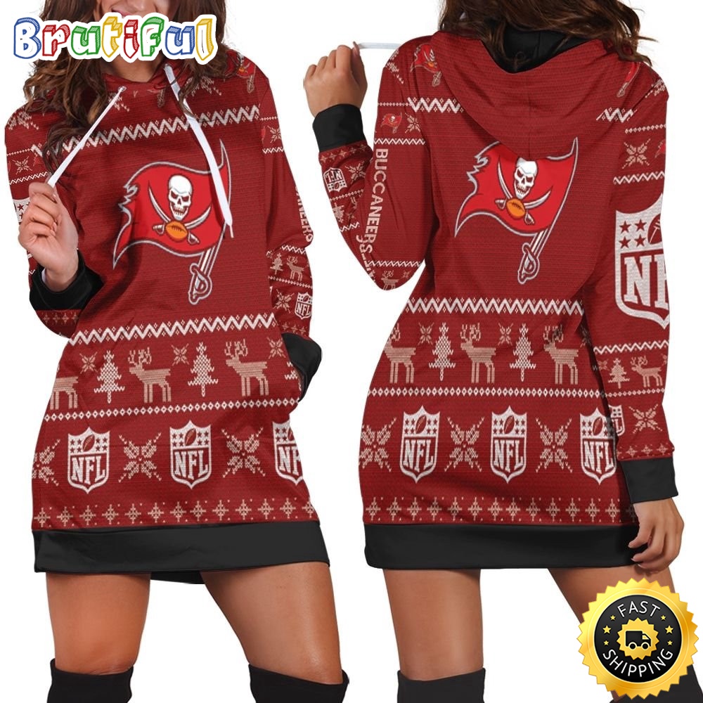 football Tampa Bay Buccaneers Hoodie Dress Christmas Print 3D Hoodie Women
