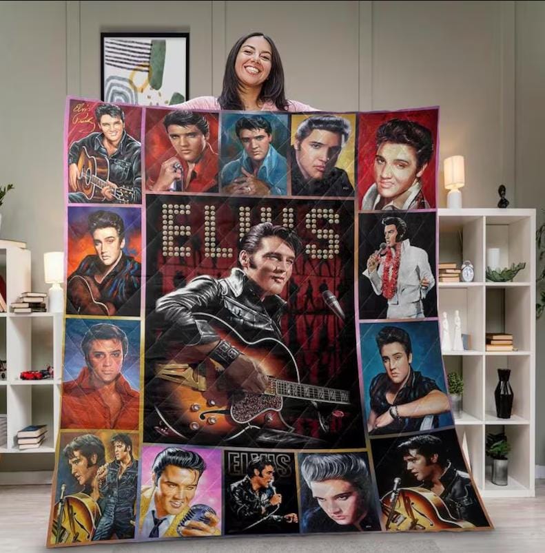 Elvis Presley Quilt Blanket | Music & Home Decor Gift for Fans