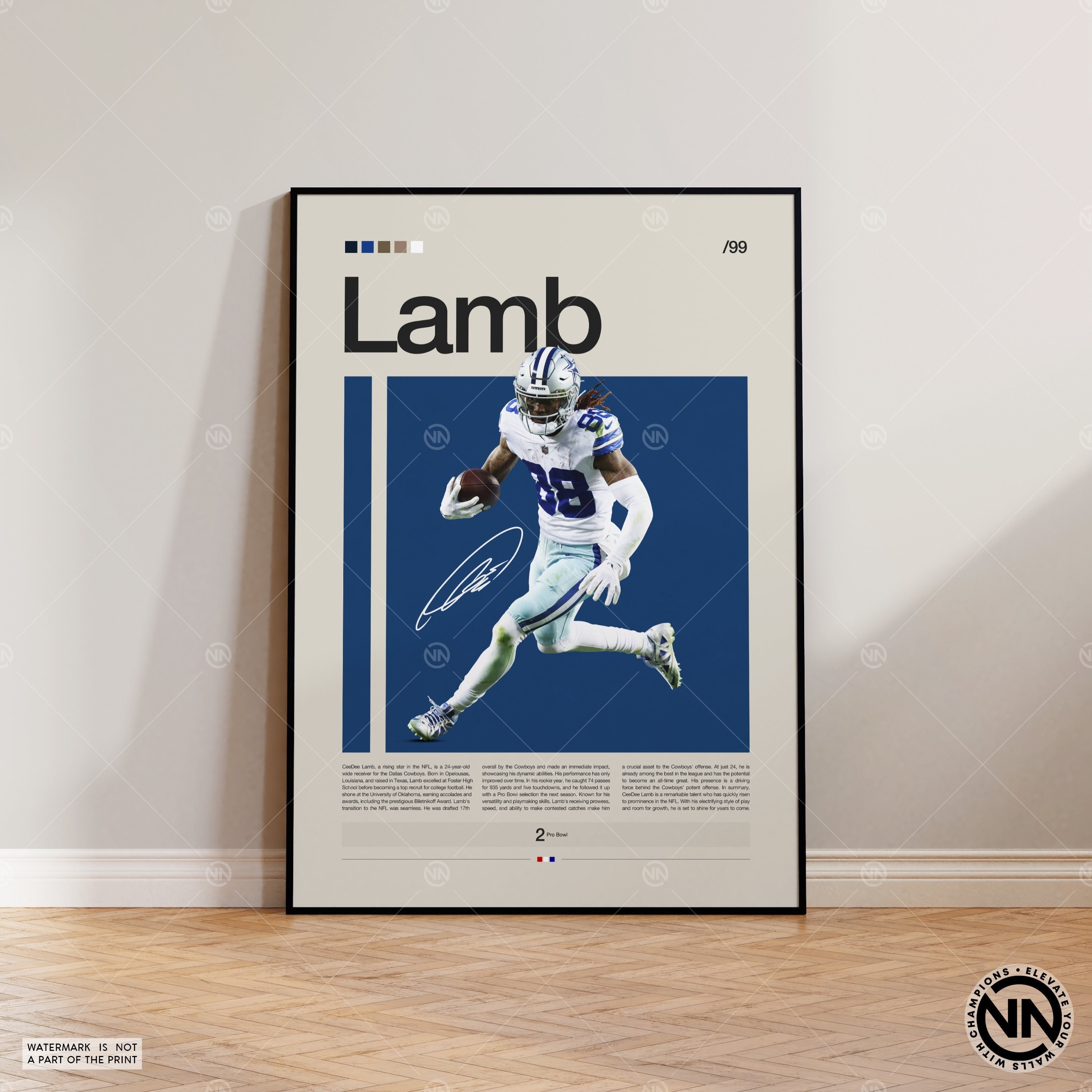 CeeDee Lamb Poster, Dallas Cowboys Print, football Poster, Sports Poster, Football Poster, football Wall Art, Sports Bedroom Posters