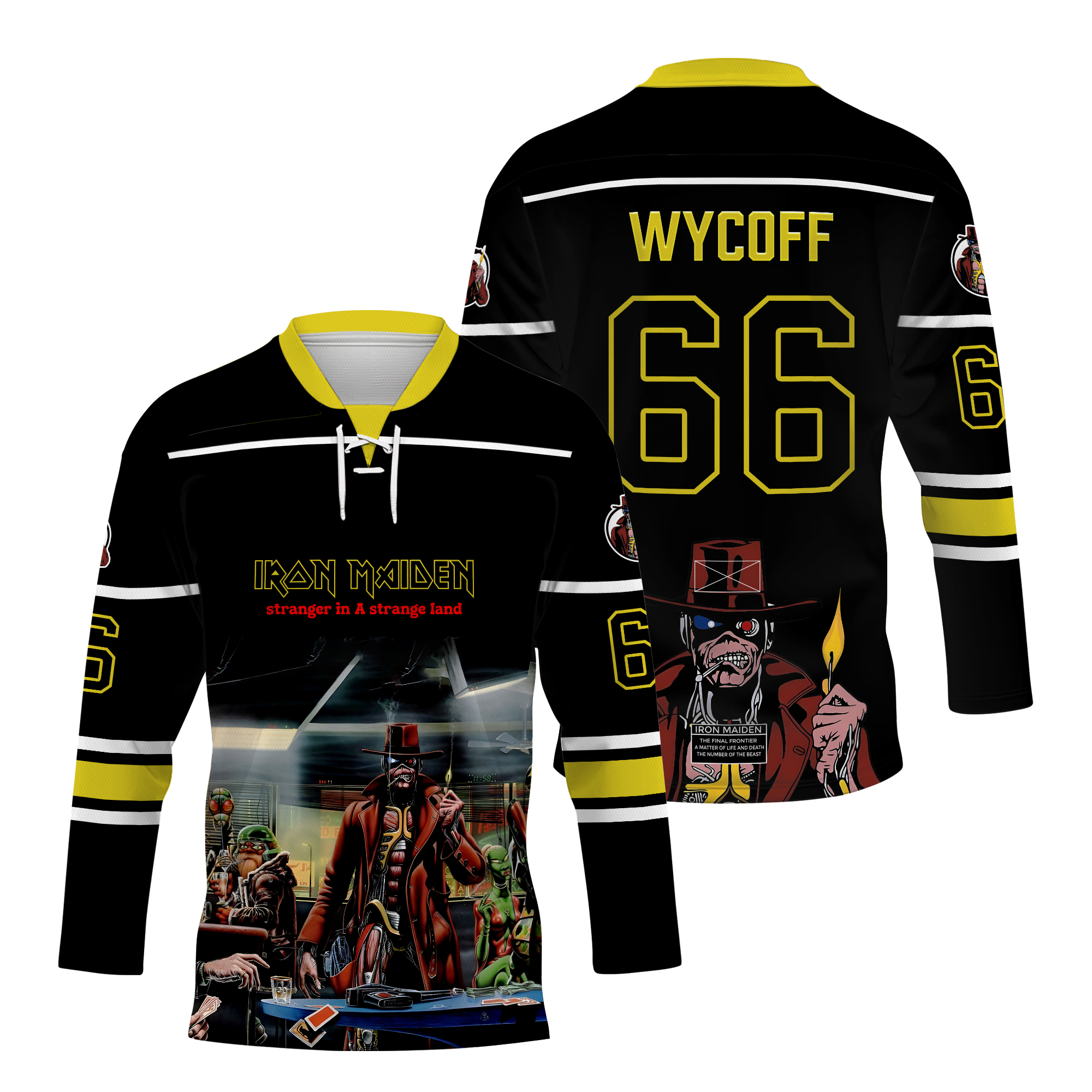 Iron Maiden Stranger in a Strange Land Men's Hockey Jersey