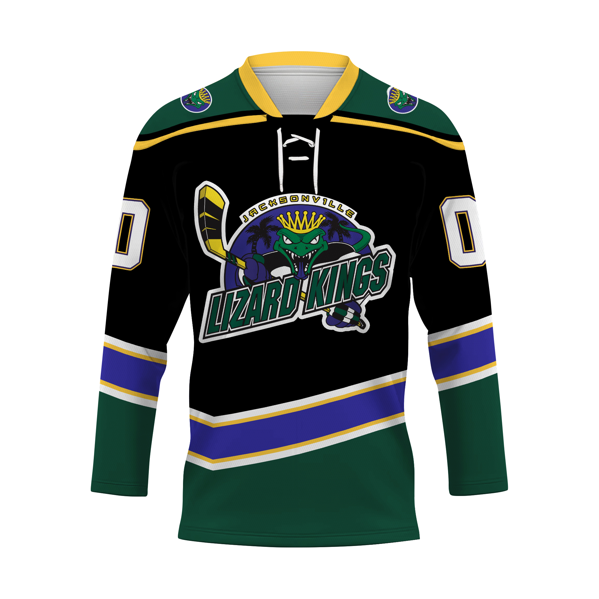 Personalized Jacksonville Lizard Kings Lace Hockey Shirt Men's Fan Gear Gift